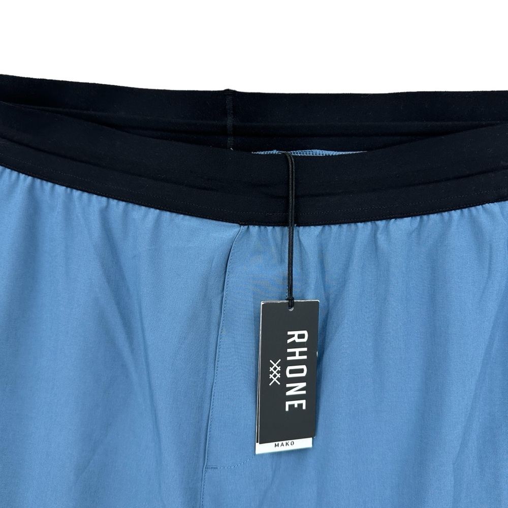 New RHONE Mako Tech Shorts Unlined 7” Inseam Blue - Picture 5 of 8